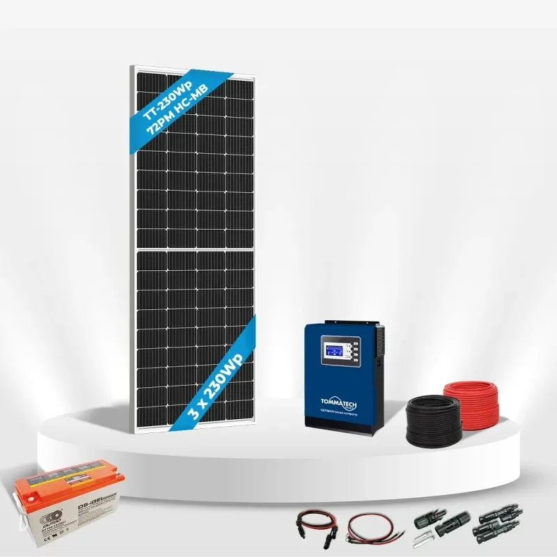 3 Panel(230Wp) 1KWE Off-Grid(12V) Jel Akulu Solar Paket